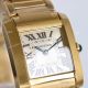 Swiss Replica Cartier Tank Francaise Quartz Watch Yellow Gold Golden sunray Dial (4)_th.jpg